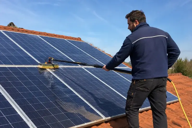 Nettoyage et entretien de panneaux solaires à la Grand-Combe