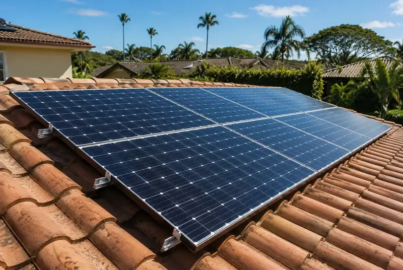 Installation de panneaux solaires à la Grand-Combe
